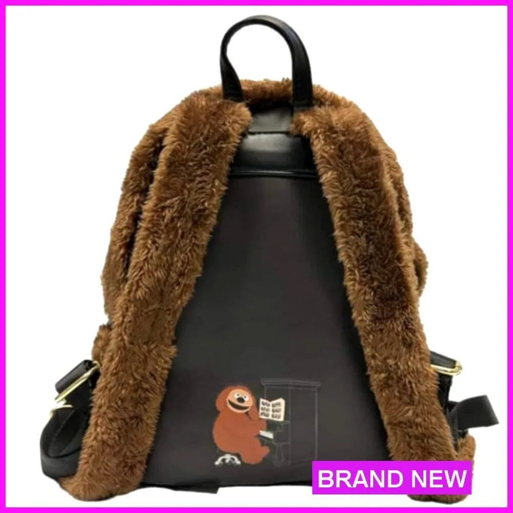 Faux Fur Mini Backpack Purse Shoulder Bag Disney Muppets Character - Picture 5 of 6